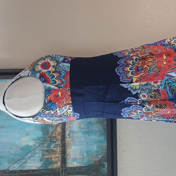 NINE WEST BNWT Colorful Patterned Sleeveless Dress BEAUTIFUL 😍 - Picture 6 of 12